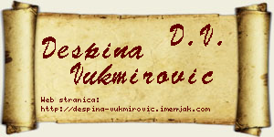 Despina Vukmirović vizit kartica